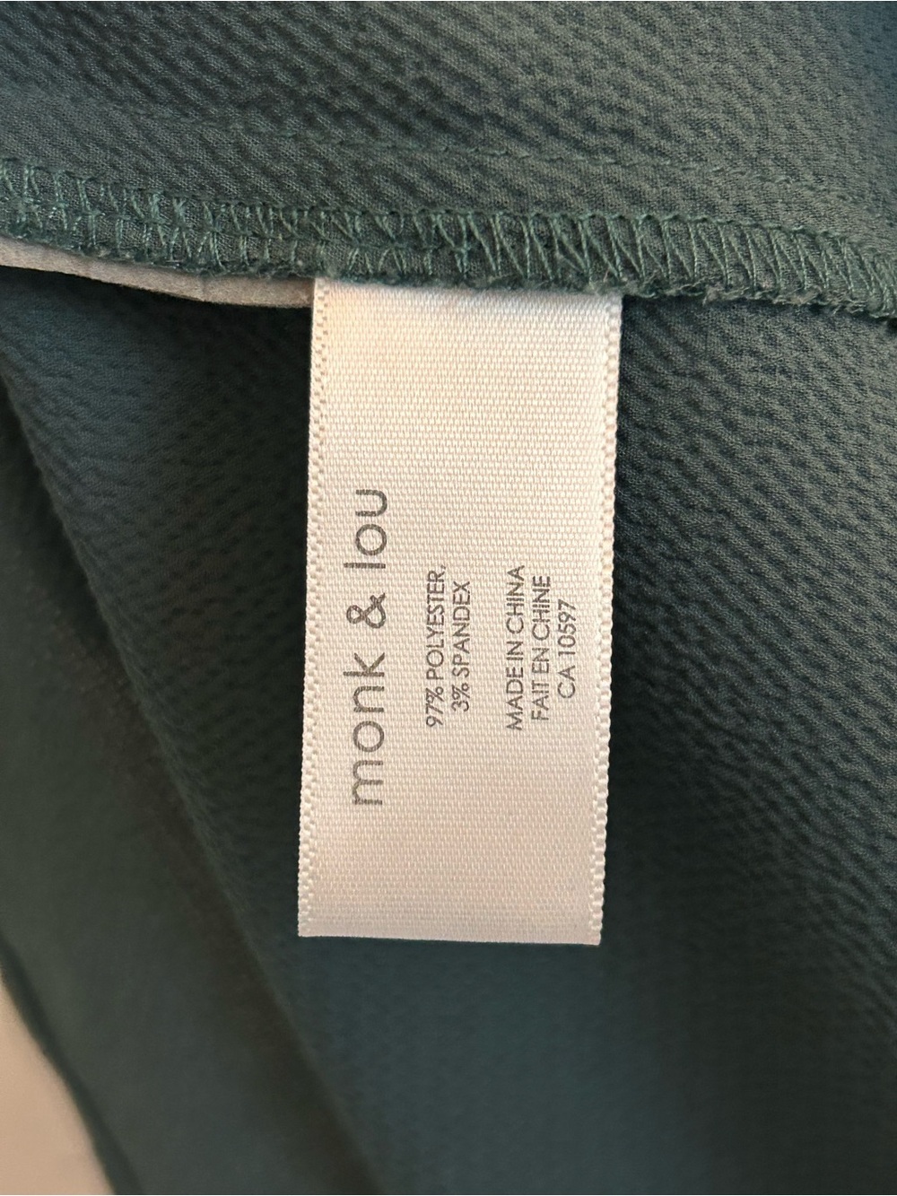 Monk & Lou forrest green V-Neck Blouse Cap Sleeve Top Size Small - Picture 5 of 5